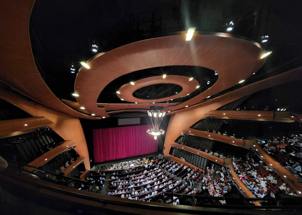 Full concert hall with three balconies